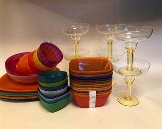 Picnic Perfect Plates, Bowls Margarita Glasses