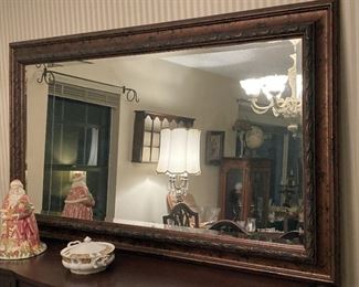 QUALITY LARGE MIRROR, 1" BEVEL ALL THE WAY AROUND