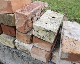 Close up of cream city bricks