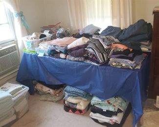 Lots more clothes, blankets and linens