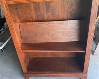 solid oak book shelf