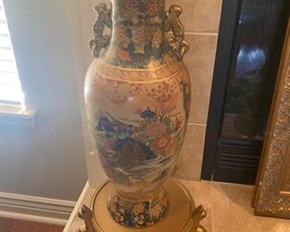 antique japanese porcelain satsuma vase.