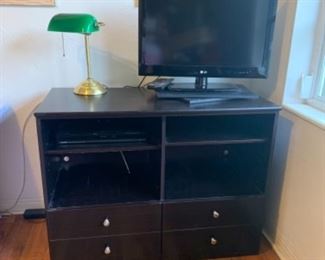 This multipurpose black cabinet can be used for storage, as a dresser(add baskets), or for entertainment.