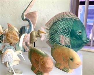 Variety of coastal decor items