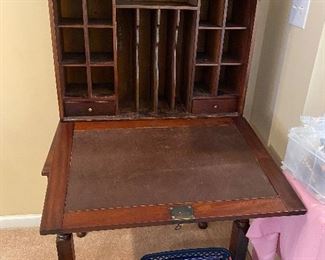 Antique pull down desk