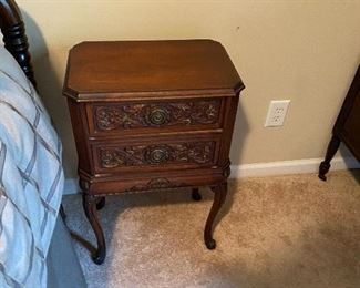 Antique Bedside Tables Set of Two 