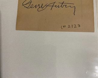 Gene Autry Autograph