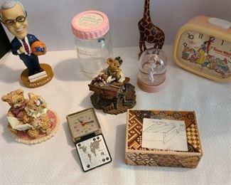 Snow White clock,, Boyds Bear, Bainbridge Bear, more