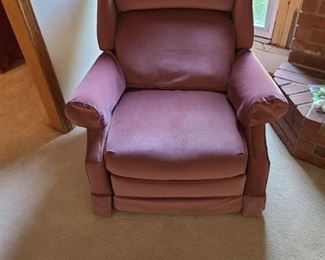 Mauve rocker/recliner