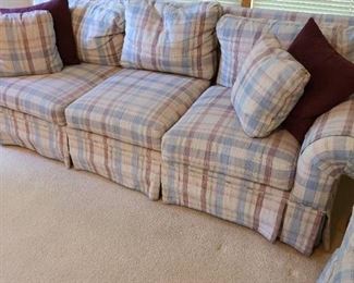 Couch 90x35x31 and throw pillows