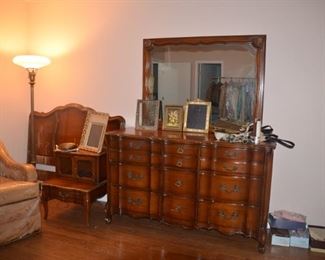 French Provincial Dresser and night stand