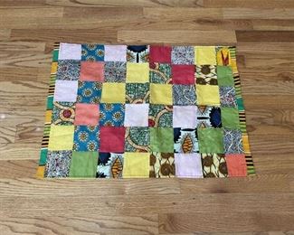 Ankara Fabric Hand Quilted Lap Quilt
