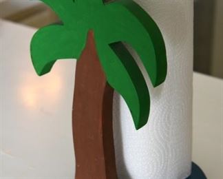 palm tree paper towel holder