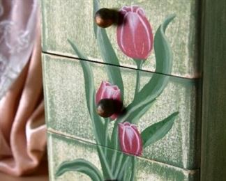 small tulip box with drawers, perfect for jewelry