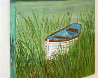 painting, rowboat