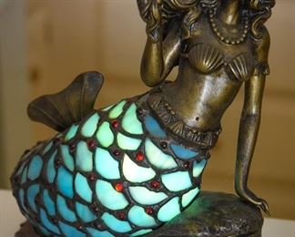 stained glass mermaid lamp