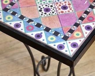 colorful tile table