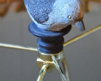 water bird lamp finial