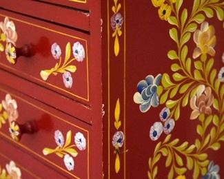 painted dresser detail