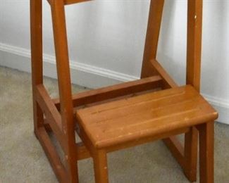 step stool, wood