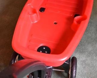 red wagon, with cup holders, by Little Tikes
