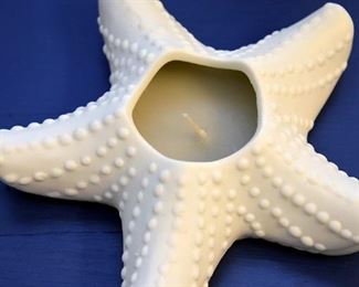porcelain starfish candle