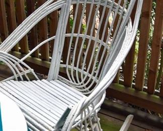 grapevine rocking chair, twig rocking chair, white