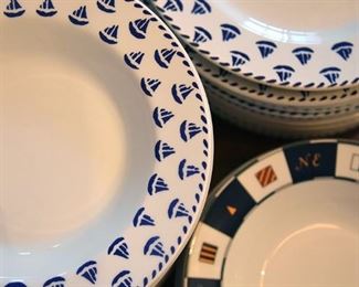 Lots of nautical themed dishes!