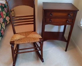 Rocking Chair and Side Table