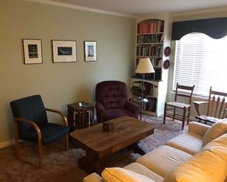 Living room with library table