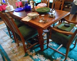 Antique oak dining set