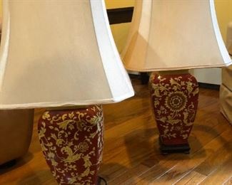 Pair of table lamps - each measures 24"H