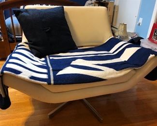 Leather swivel chair