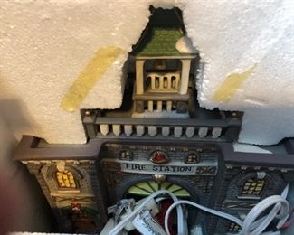 The Village collection of St Nicholas Square comes complete with Country Barn, Firehouse, Candy Store, Holiday Train set, Tree, Log Cabin - about a dozen pieces in all