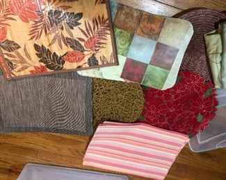 Assortment of fine dinner mats