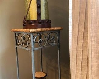 Steel planter stand - candle holders included