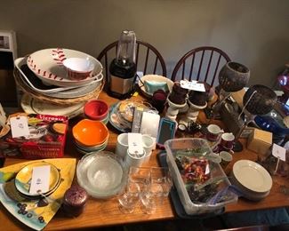 Assortment of fiine tableware and one-of-a-kind pieces