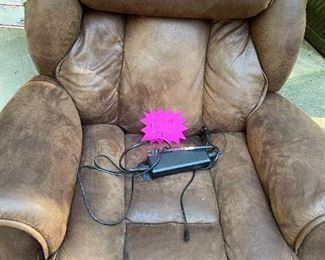 Leather electric recliner