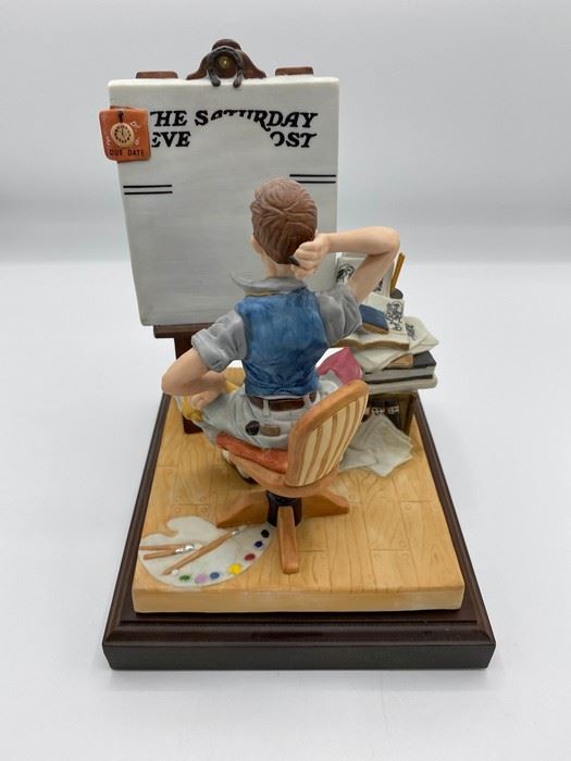 Drawing a Blank Norman Rockwell Saturday Evening Post Figurine