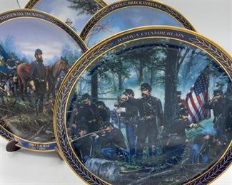4 Civil War Commemorative Plates
