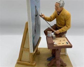 Norman Rockwell Signed Figurine