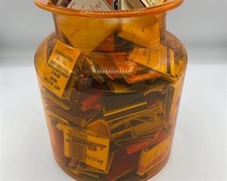 Vintage Jar of Matchbooks