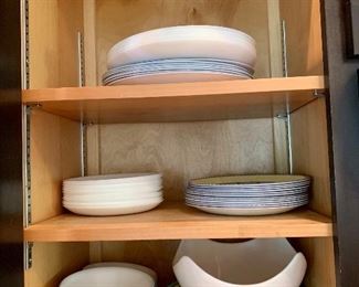 white Corelle dishes
