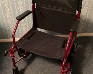 Flyweight Lightweight Transport Wheelchair w/19 Inch Seat.
