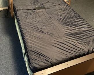 ProBasics Twin Size Electric Full Motorized Hospital Bed w/ Solace Gel Mattress Overlay.