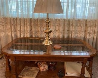 2 34 inch Brass Table Lamps.