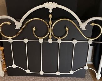 Vintage White Iron Bed.