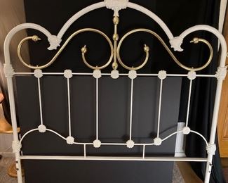 Vintage White Iron Bed.