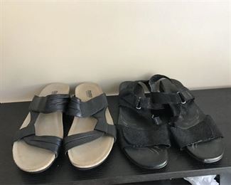 Pair Munro Leather Comfort Sandals