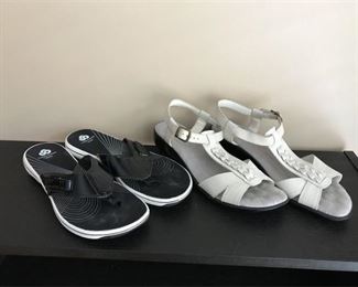 Pair of Clarks Cloud Steppers and Walking Cradle Comfort Sandals